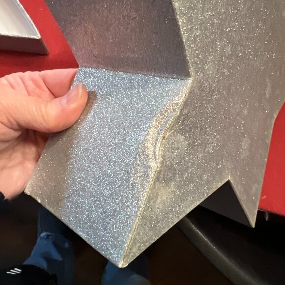 Vtg. LUSH Silver Sparkle Christmas Star Empty Gift Box: Reuse/Display, Box #2 - Picture 6 of 9